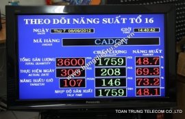 HỆ THỐNG MÀN HÌNH LCD CÔNG TY MAY ĐỒNG TIẾN