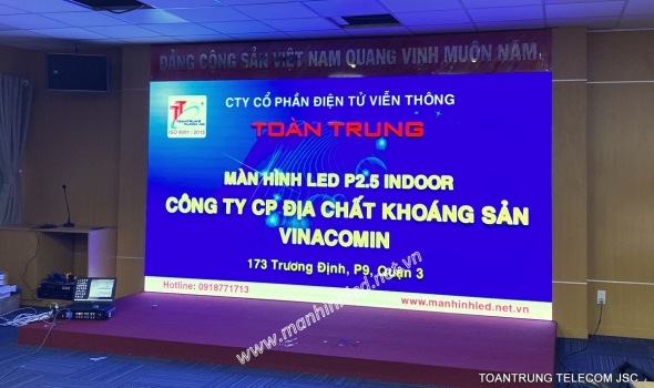 MÀN HÌNH LED P2.5 - CÔNG TY CP KHOÁN SẢN VÀ ĐỊA CHẤT VINACOMIN