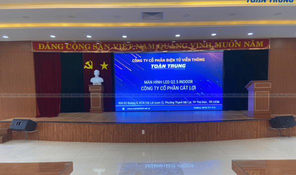 MÀN HÌNH LED Q2.5 INDOOR CHO CÔNG TY CỔ PHẦN CÁT LỢI